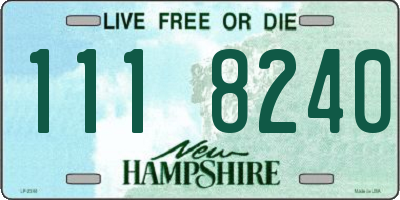 NH license plate 1118240