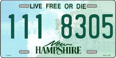 NH license plate 1118305