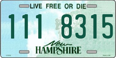 NH license plate 1118315