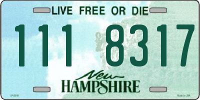 NH license plate 1118317