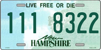 NH license plate 1118322