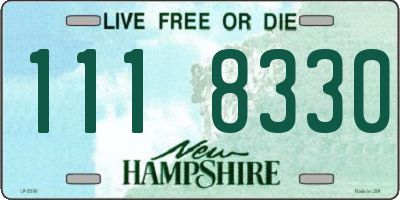 NH license plate 1118330