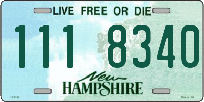 NH license plate 1118340