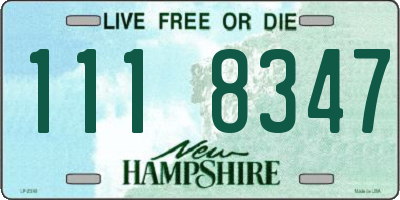 NH license plate 1118347