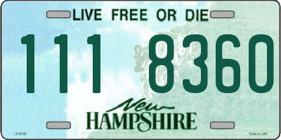 NH license plate 1118360
