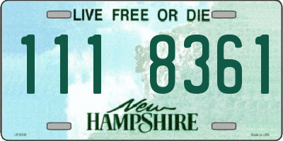 NH license plate 1118361