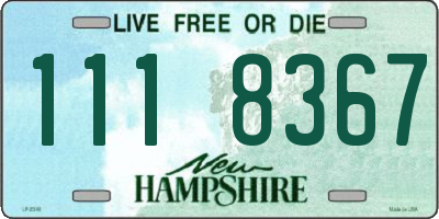 NH license plate 1118367