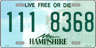 NH license plate 1118368