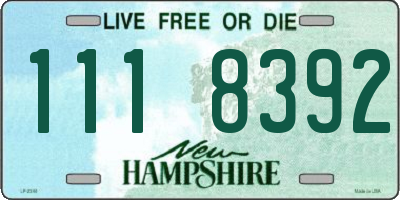 NH license plate 1118392