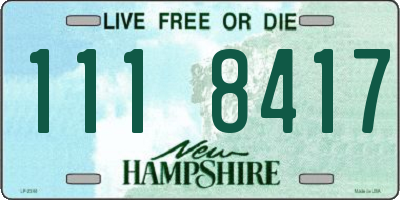 NH license plate 1118417