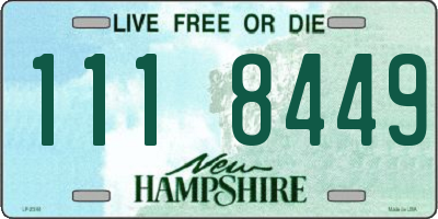 NH license plate 1118449