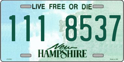 NH license plate 1118537
