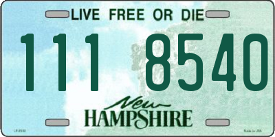 NH license plate 1118540