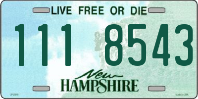 NH license plate 1118543