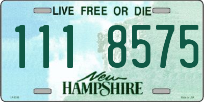 NH license plate 1118575