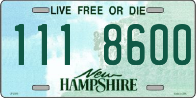 NH license plate 1118600