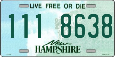 NH license plate 1118638
