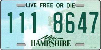 NH license plate 1118647