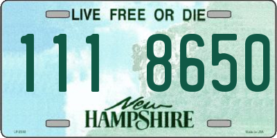 NH license plate 1118650