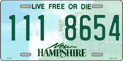 NH license plate 1118654