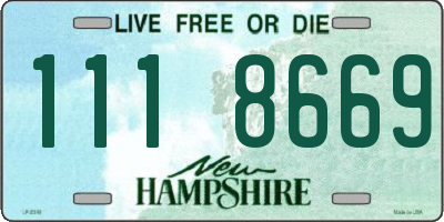 NH license plate 1118669