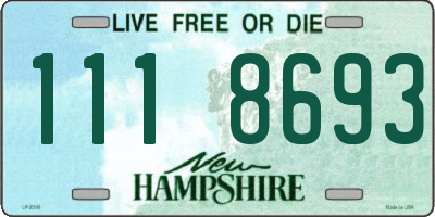 NH license plate 1118693