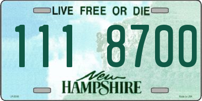 NH license plate 1118700