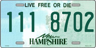 NH license plate 1118702