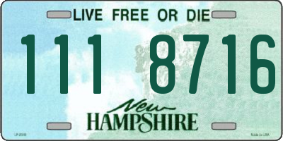 NH license plate 1118716