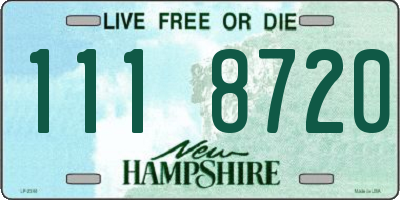 NH license plate 1118720