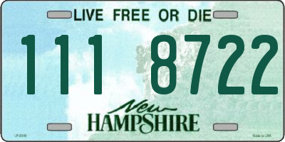 NH license plate 1118722
