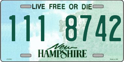 NH license plate 1118742
