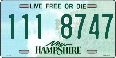NH license plate 1118747