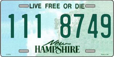 NH license plate 1118749