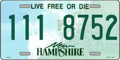 NH license plate 1118752