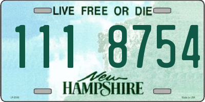 NH license plate 1118754
