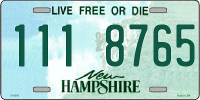 NH license plate 1118765