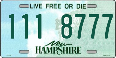 NH license plate 1118777