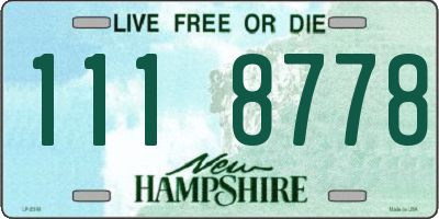 NH license plate 1118778