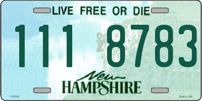 NH license plate 1118783