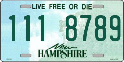 NH license plate 1118789