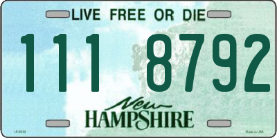NH license plate 1118792
