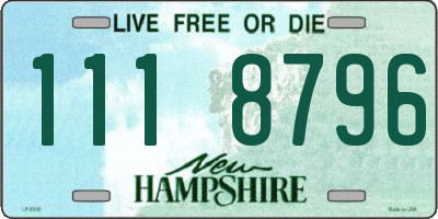 NH license plate 1118796