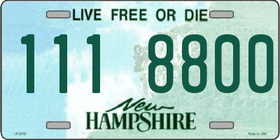 NH license plate 1118800