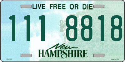 NH license plate 1118818