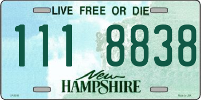 NH license plate 1118838