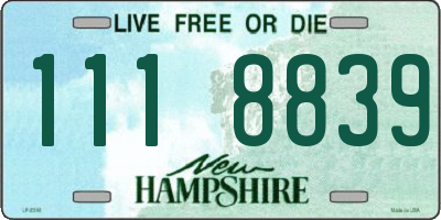 NH license plate 1118839