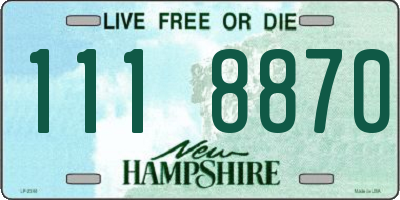NH license plate 1118870