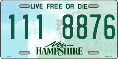 NH license plate 1118876