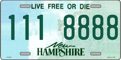 NH license plate 1118888